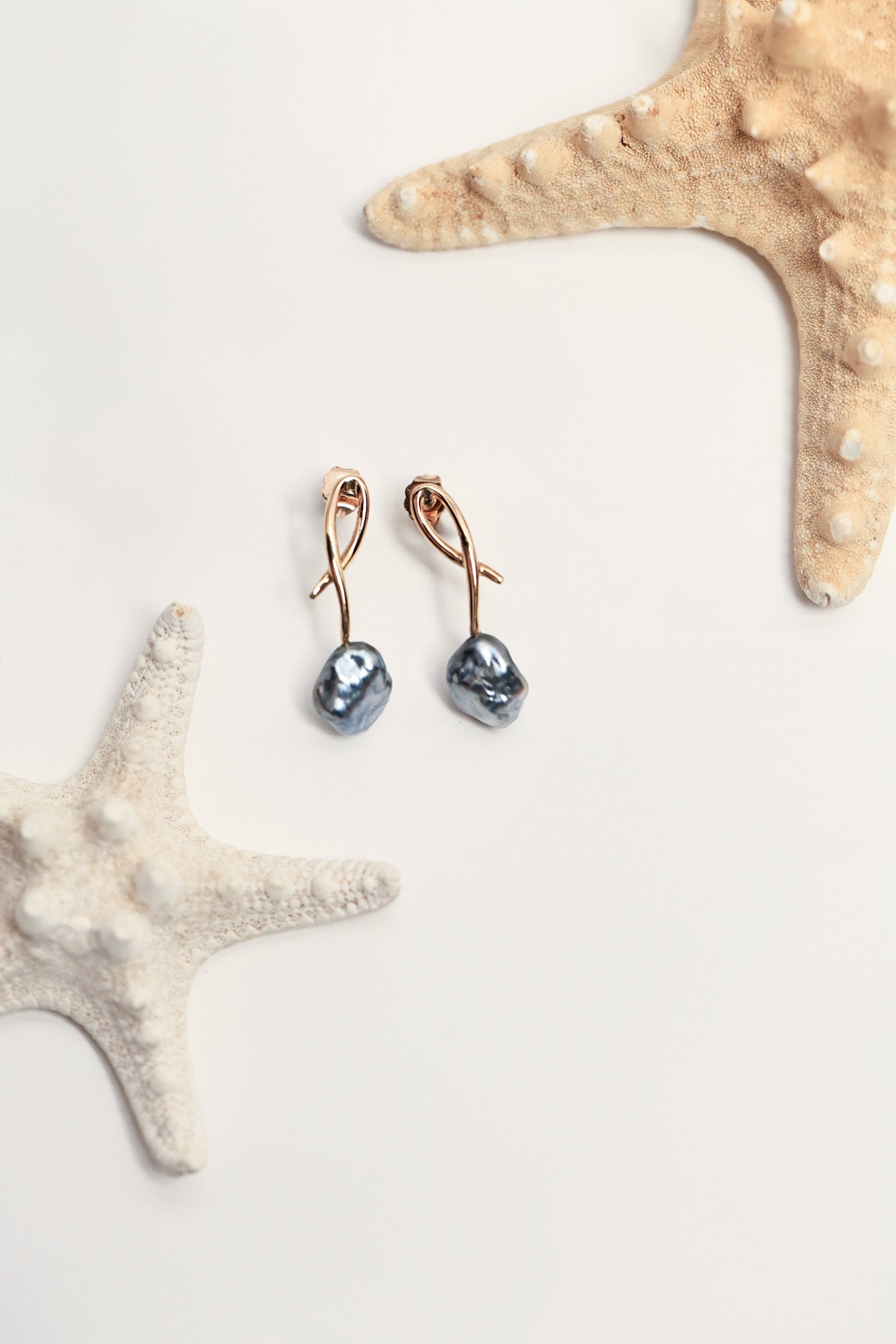 14KT Gold Keshi Earrings - One of a Kind