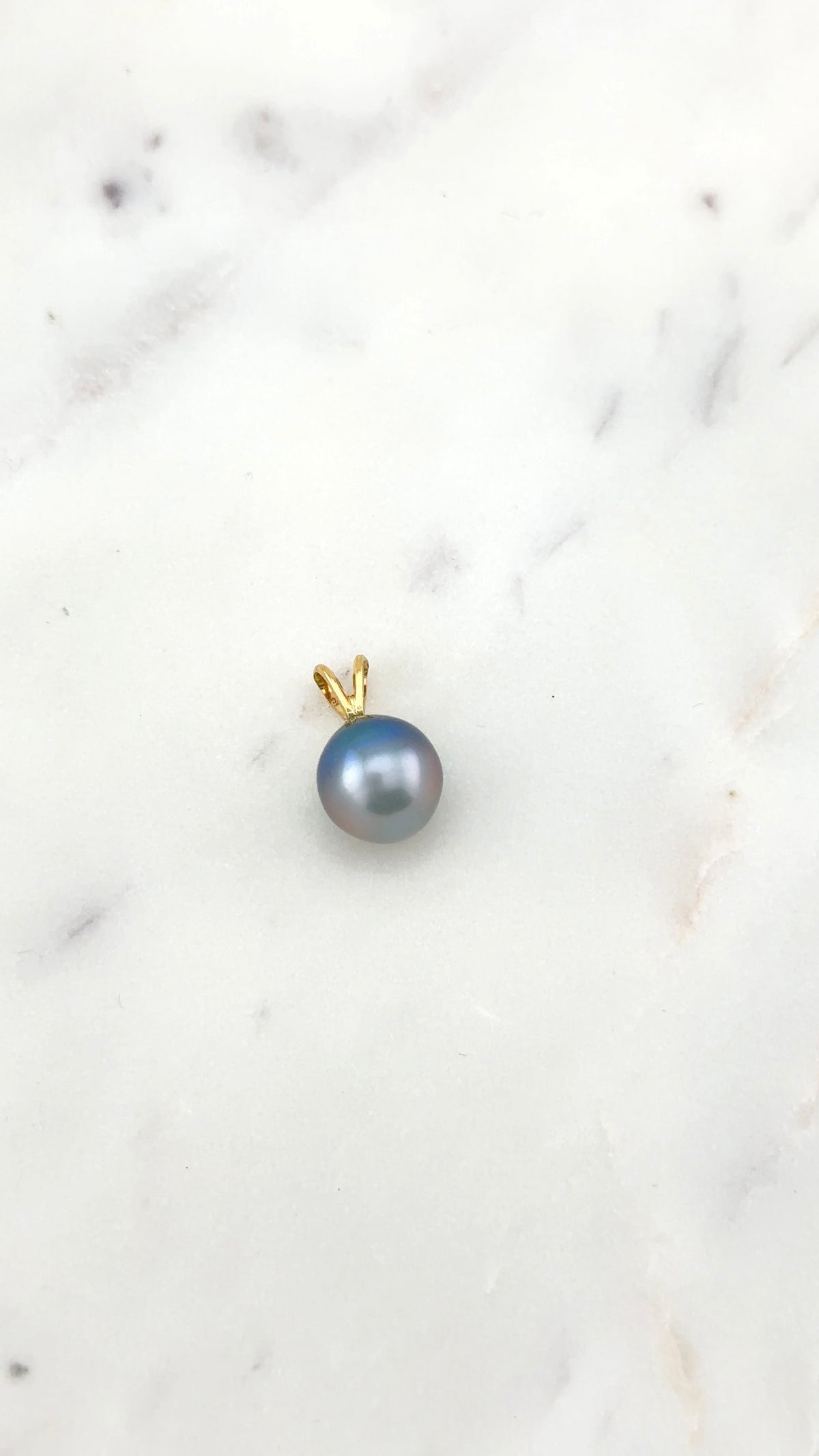 14kt Blue Tahitian Pearl Pendant