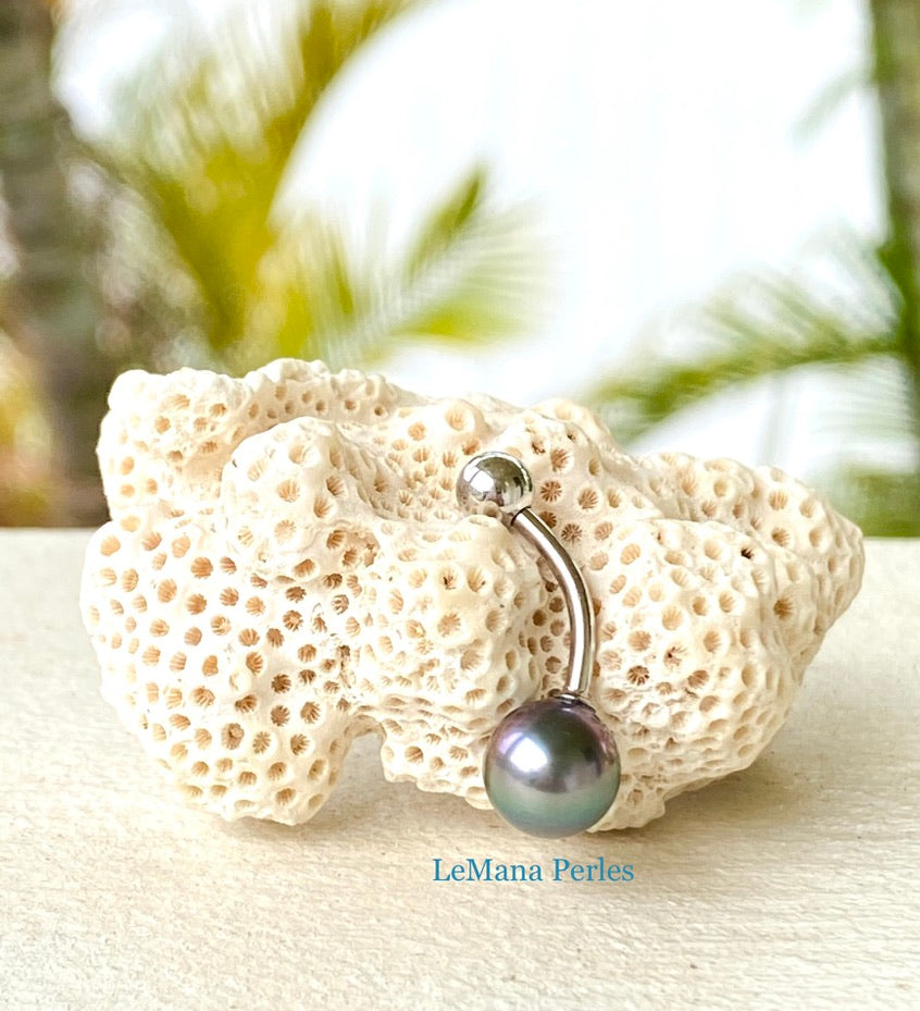 Tahitian Pearl Belly Ring