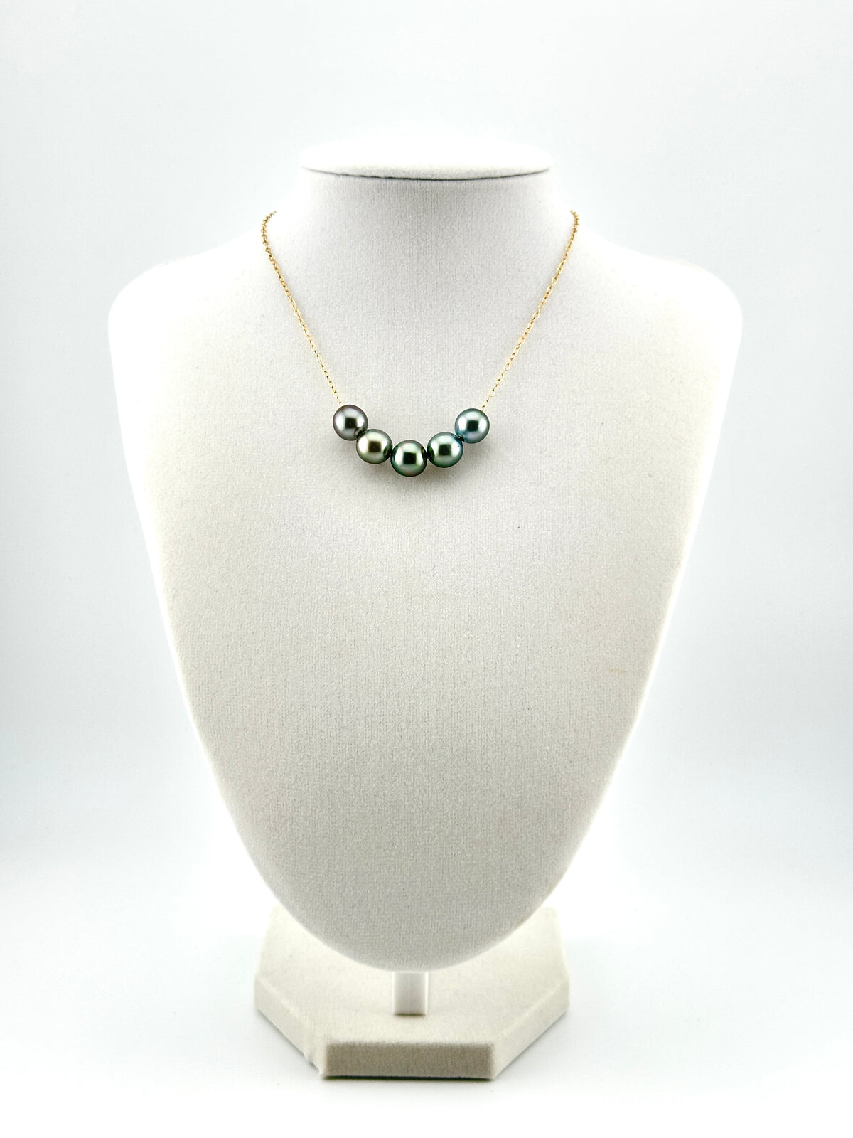 Five Tahitian Pearl Floater Necklace