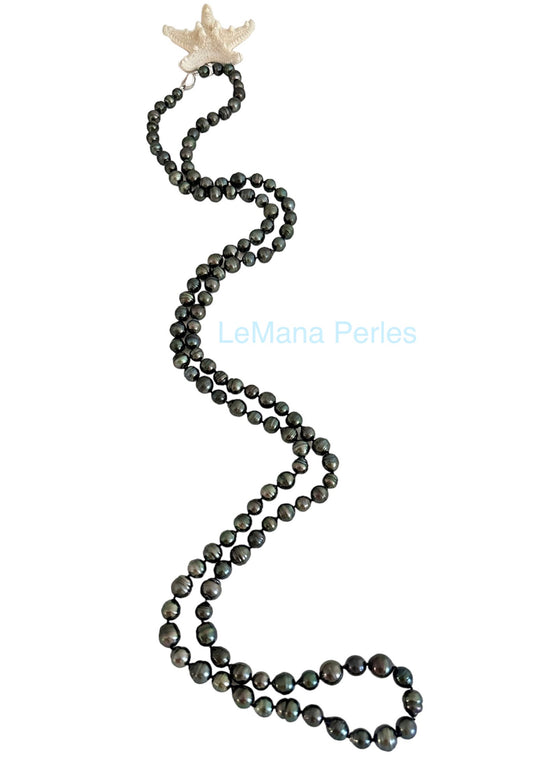 Lei Loa, Long Tahitian Pearl Strand Necklace