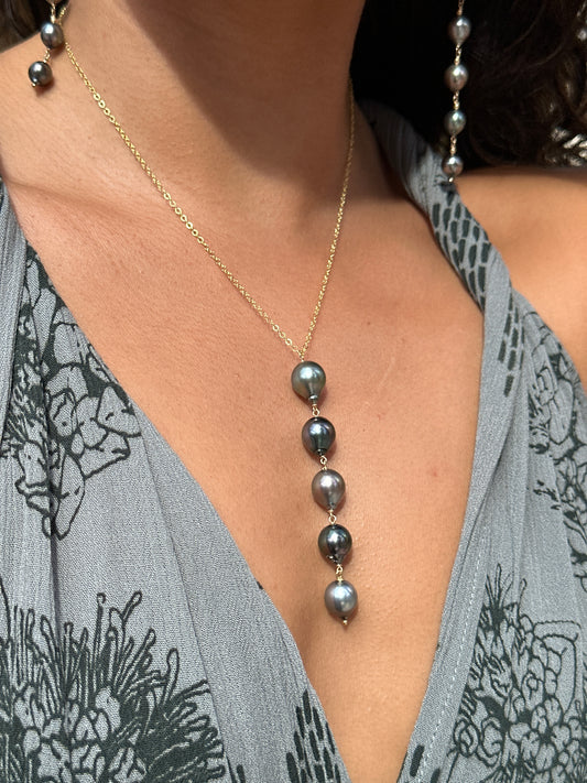 5 Pearl Drop Necklace
