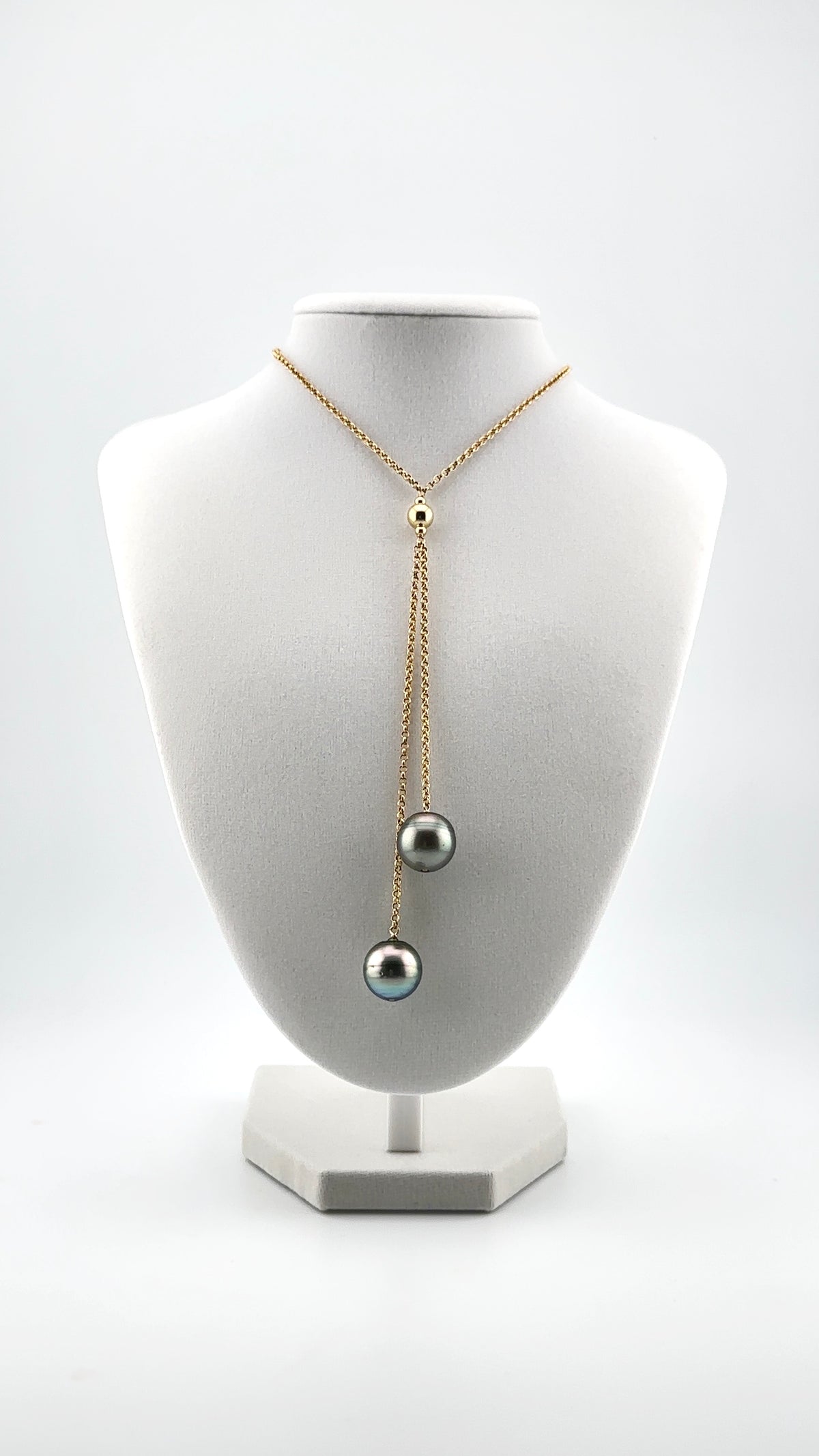 14mm Tahitian Pearl Lariat Necklace