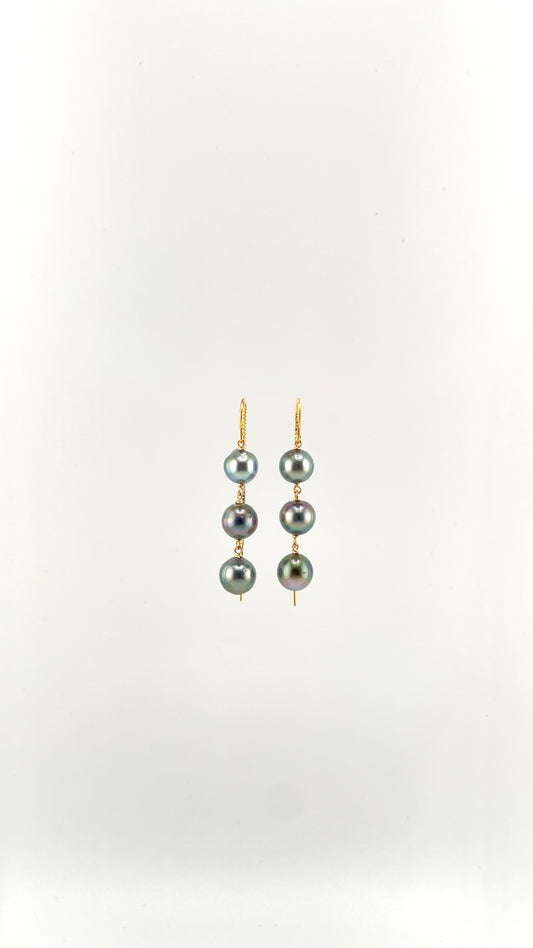 6 Tahitian Pearl Threader Earring