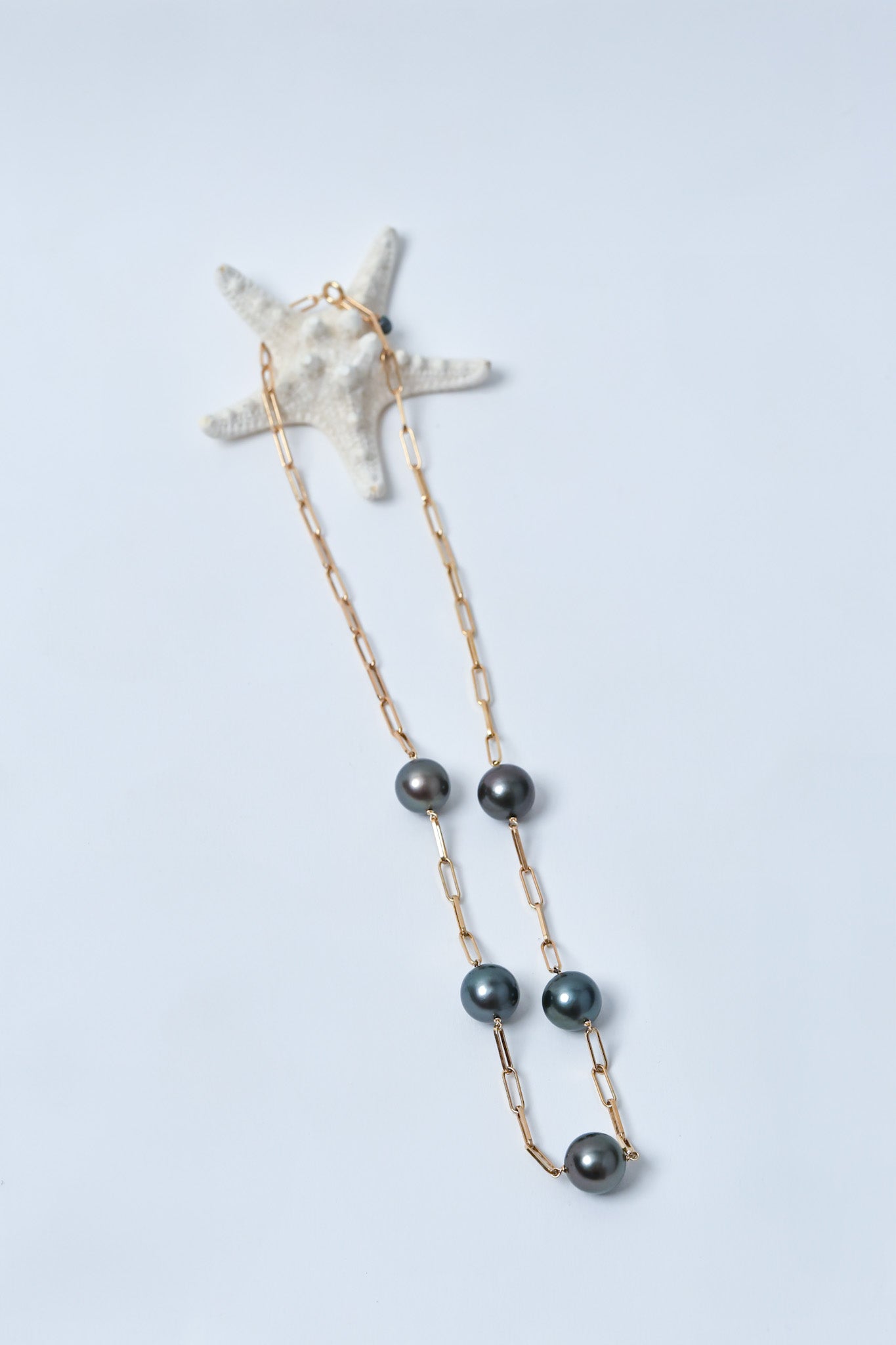 5 Pearl Station Necklace 20"