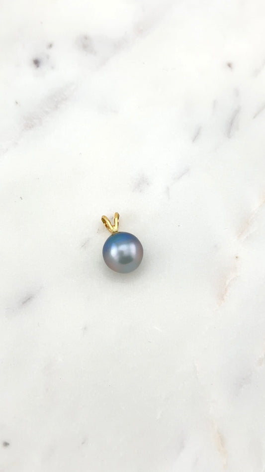 14kt Blue Tahitian Pearl Pendant
