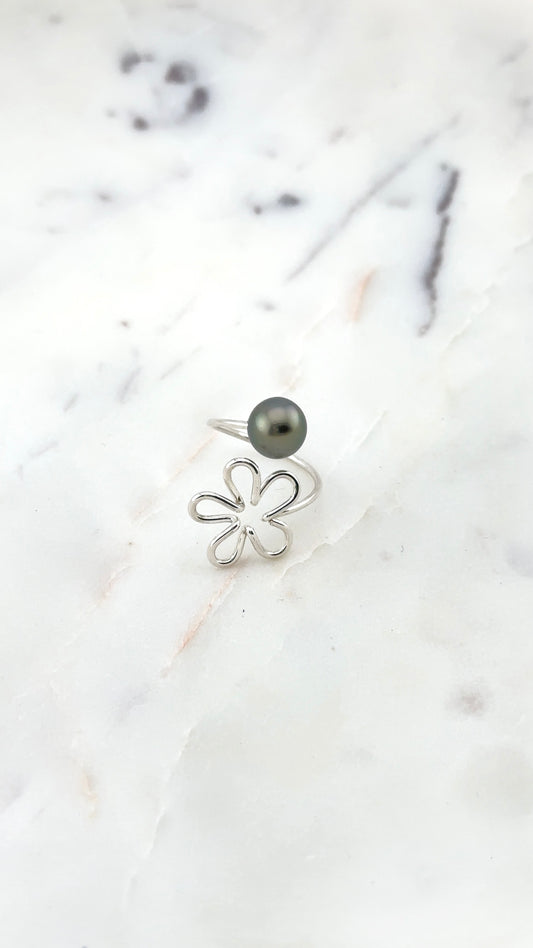 Sterling Silver Pua Ring