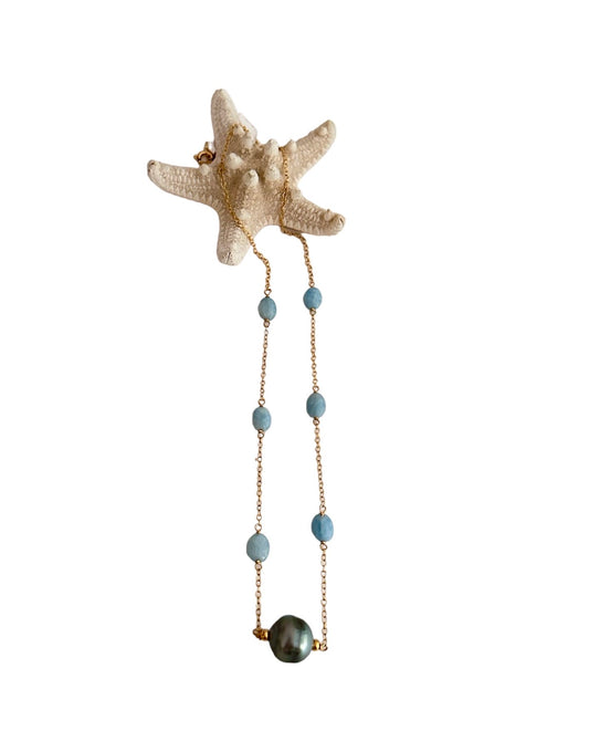 Malina Tahitian Station Necklace