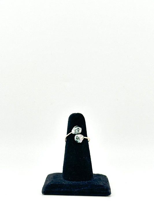 Tahitian Keshi Bypass Ring