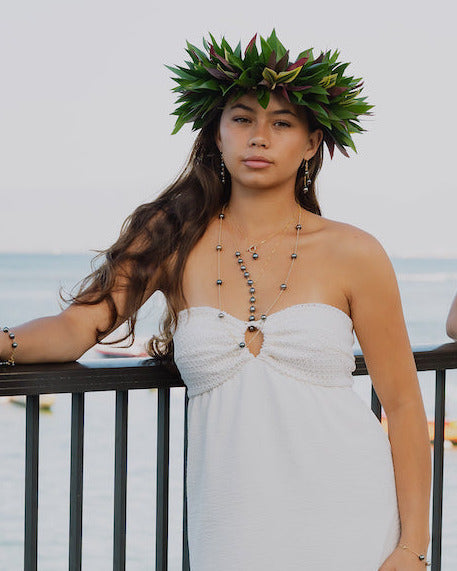 Assymentrical Tahitian Pearl Necklace
