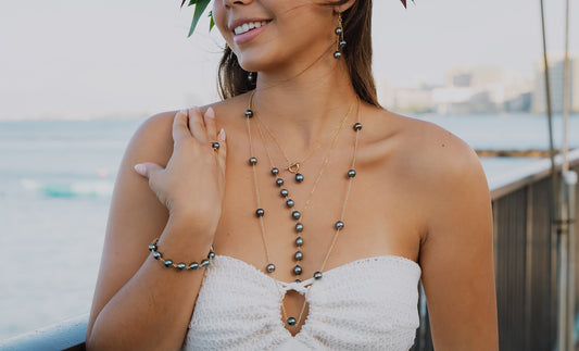 Asymentrical Tahitian Pearl Necklace