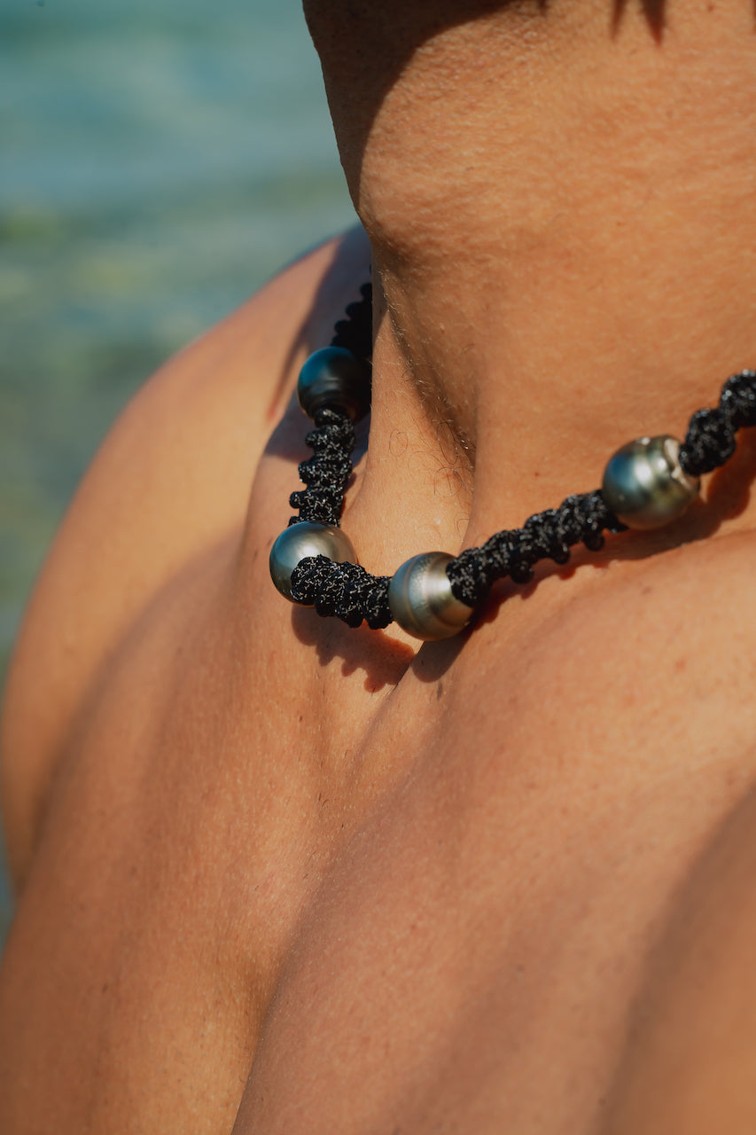 Twisted Polycord Station Necklace