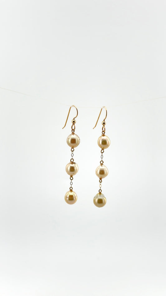 South Sea 3 Drop Earrings