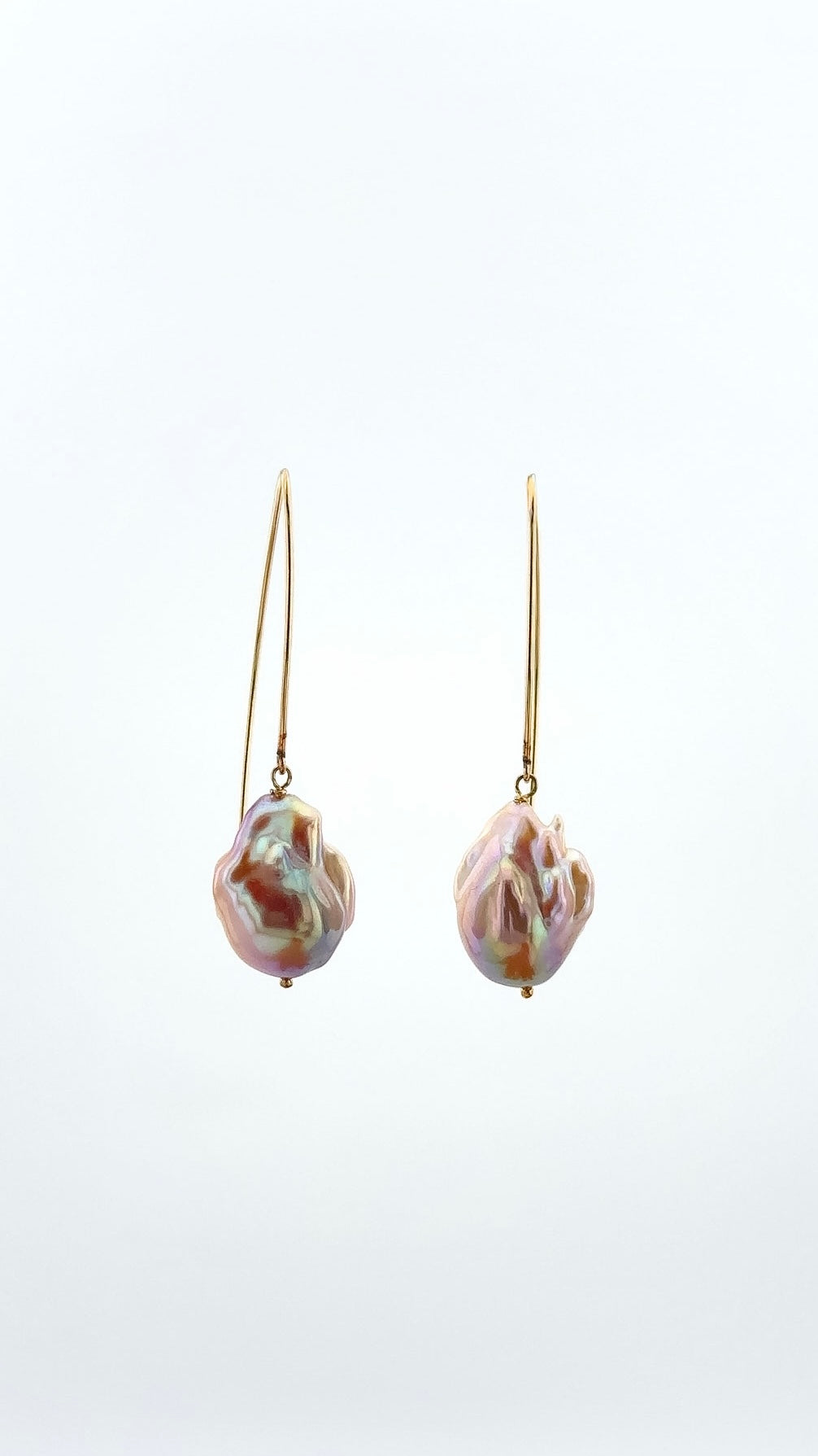 Baroque Fireball Edison French Hook Earrings