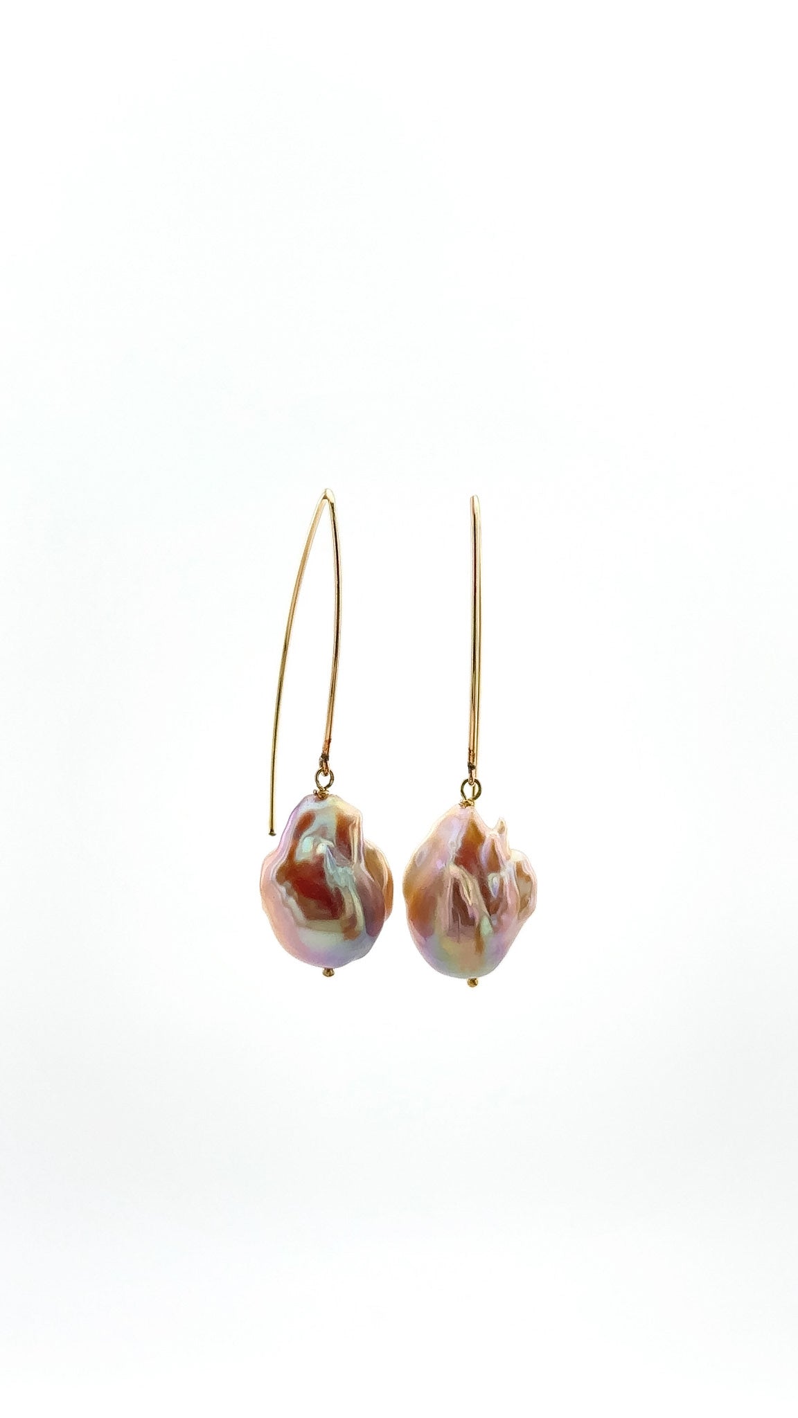 Baroque Fireball Edison French Hook Earrings