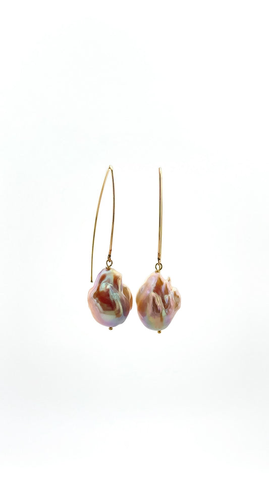 Baroque Fireball Edison French Hook Earrings