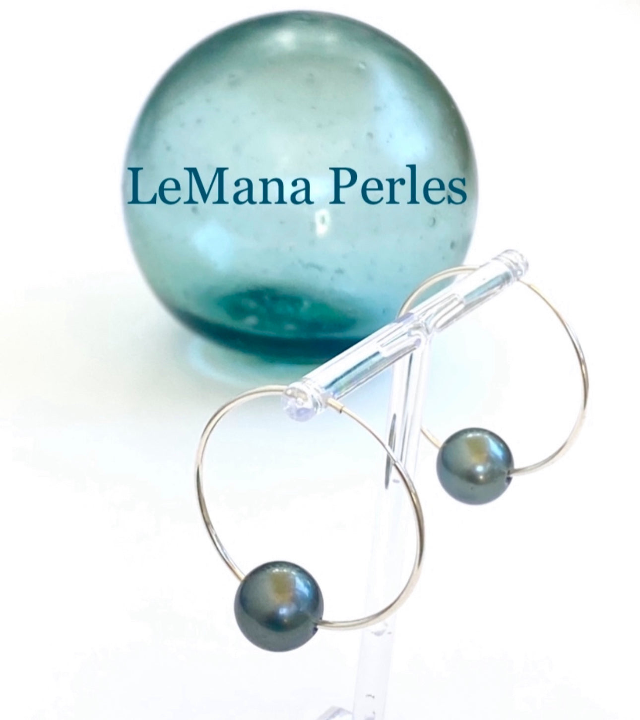 Tahitian Pearl Endless Hoop Earring